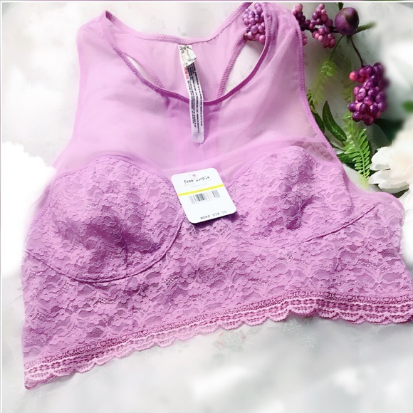 Free People lilac/lavender sheer bra size Medium. - Picture 3 of 6